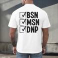 DNP Doctor MSN BSN DNP Nurse DNP Degree Graduation Men's Back Print T-Shirt