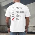 Doctor Graduation Men's Back Print T-Shirt