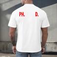 Doctorate PhinisheD PhD Graduation Premium Men's Back Print T-Shirt