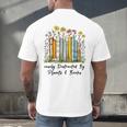 Easily Distracted By Plants And Books Bookworm Gardening Men's Back Print T-Shirt