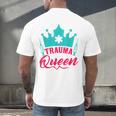 EMT Trauma Queen Paramedic Student T-Shirt Graduation Men's Back Print T-Shirt