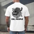 Ew People Introvert Cat Lover Crazy Cats Lady Men's Back Print T-Shirt Ew People Introvert Cat Lover Crazy Cats Lady Men's Back Print T-Shirt