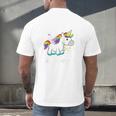 Ew People Unicorn Lover Introvert Rainbow Unicorn Raglan Baseball Tee Men's Back Print T-Shirt