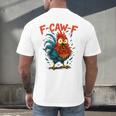 F-Caw-F Rooster F Awk F Chicken Coffee Romance Books Lover Men's Back Print T-Shirt F-Caw-F Rooster F Awk F Chicken Coffee Romance Books Lover Men's Back Print T-Shirt