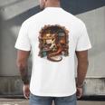Fantasy Dragon Reading Book Lover Men's Back Print T-Shirt