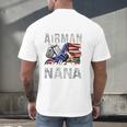 My Favorite Airman Calls Me Nana Air Force Graduation Nana Men's Back Print T-Shirt
