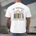 My Weekend Is Fully Booked Cozy Bookish Men's Back Print T-Shirt