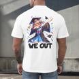 We Out Graduate Dabbing Anime Girl Grad Graduation Men's Back Print T-Shirt