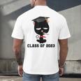 I Graduated Class Of2023 Cat Graduation Men's Back Print T-Shirt