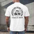 I Graduated Can I Go Back To Bed Now 2024 Graduation Panda Men's Back Print T-Shirt