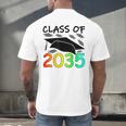 Graduation Class Of 2035 Hand Prints Space Pre-K -12th Grade Men's Back Print T-Shirt