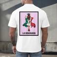 Graduation Latina Educated La Graduada Mexican Bingo Card Men's Back Print T-Shirt