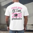 Graduation Shirt For Mom With Twins Proud Mom Of Two Men's Back Print T-Shirt