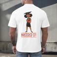 Graduation Woman Tshirt Black Melanin Masters Degree Men's Back Print T-Shirt