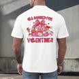 Groovy All Booked For Valentines Books Pink Coquette Bow Men's Back Print T-Shirt