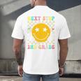 Groovy Next Stop 2nd Grade 1st Grade Graduation 2025 Premium Men's Back Print T-Shirt