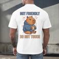 Grouchy Capybara Not Friendly Do Not Touch Introvert Premium Tri-Blend Men's Back Print T-Shirt Grouchy Capybara Not Friendly Do Not Touch Introvert Premium Tri-Blend Men's Back Print T-Shirt