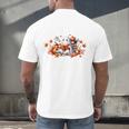 Halloween Book Lover Ghost Witch Books & Pumpkins Men's Back Print T-Shirt
