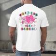 Happy Last Day Of School Coquette Bow Graduation Girls Kids Men's Back Print T-Shirt