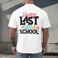 Happy Last Day Of School Kids Teacher Student Graduation Men's Back Print T-Shirt