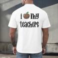 I Heart My Teachers I Love My Teachers Graduation Kids Teens Men's Back Print T-Shirt