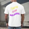 I'm Just Social Distancing Introvert Funny Men's Back Print T-Shirt I'm Just Social Distancing Introvert Funny Men's Back Print T-Shirt