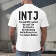 INTJ Rules Architect Personality Type Introvert Men's Back Print T-Shirt