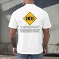 INTJ Warnings Architect Personality Type Introvert Men's Back Print T-Shirt INTJ Warnings Architect Personality Type Introvert Men's Back Print T-Shirt