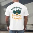 Introvert Camping Social Battery Recharging In The Woods Men's Back Print T-Shirt