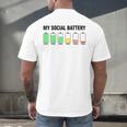 Introvert Cute My Social Battery Raglan Baseball Tee Men's Back Print T-Shirt