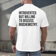 Introverted Biochemist Biochemistry Introvert Men's Back Print T-Shirt Introverted Biochemist Biochemistry Introvert Men's Back Print T-Shirt