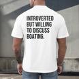 Introverted Boater Boating Introvert Men's Back Print T-Shirt