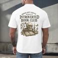Introverted Book Club Member Anti Social Reader Men's Back Print T-Shirt
