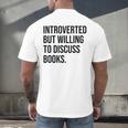 Introverted Bookworm Books Introvert Men's Back Print T-Shirt Introverted Bookworm Books Introvert Men's Back Print T-Shirt