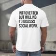 Introverted Caseworker Social Work Introvert Men's Back Print T-Shirt Introverted Caseworker Social Work Introvert Men's Back Print T-Shirt