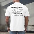 Introverted But Willing To Discuss Cats Introvert Shy Men's Back Print T-Shirt