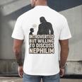 Introverted But Willing To Discuss Nephilim Tee Men's Back Print T-Shirt Introverted But Willing To Discuss Nephilim Tee Men's Back Print T-Shirt