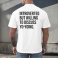 Introverted Yoyo Toy Player Yo-Yo Introvert Men's Back Print T-Shirt