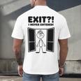 Irony Sarcasm Introvert Dry Humor Cartoon Comic Geek Nerd Men's Back Print T-Shirt