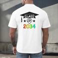 K -12th Grade Hand Prints Space Graduation Class Of 2034 Men's Back Print T-Shirt