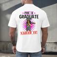 Kids Pre K Graduation Flossing Girl Nailed It Graduate Girls Men's Back Print T-Shirt