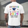 Kindergarten Graduation Class 2024 1st Grade Here I Come Men's Back Print T-Shirt