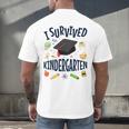 Kindergarten Graduation Shirt I Survived Kindergarten Men's Back Print T-Shirt