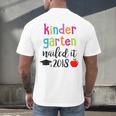 Kindergarten Nailed It 2018 Class Graduation T-Shirt Men's Back Print T-Shirt