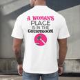 Lawyer Attorney Law School Graduation Female Women Men's Back Print T-Shirt