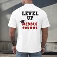 Level Up Middle School 5th Grade Graduation Men's Back Print T-Shirt