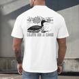 Loon Bird Pun Leave Me A Loon Nature For Introverts Men's Back Print T-Shirt Loon Bird Pun Leave Me A Loon Nature For Introverts Men's Back Print T-Shirt