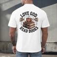 Love God Drink Coffee Read Books – Vintage Spiritual Reading Men's Back Print T-Shirt