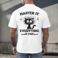 Masters Mastered It Graduate Master Degree Graduation Men's Back Print T-Shirt