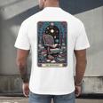 Mystical Library Book Reader The Introvert Tarot Card Men's Back Print T-Shirt Mystical Library Book Reader The Introvert Tarot Card Men's Back Print T-Shirt